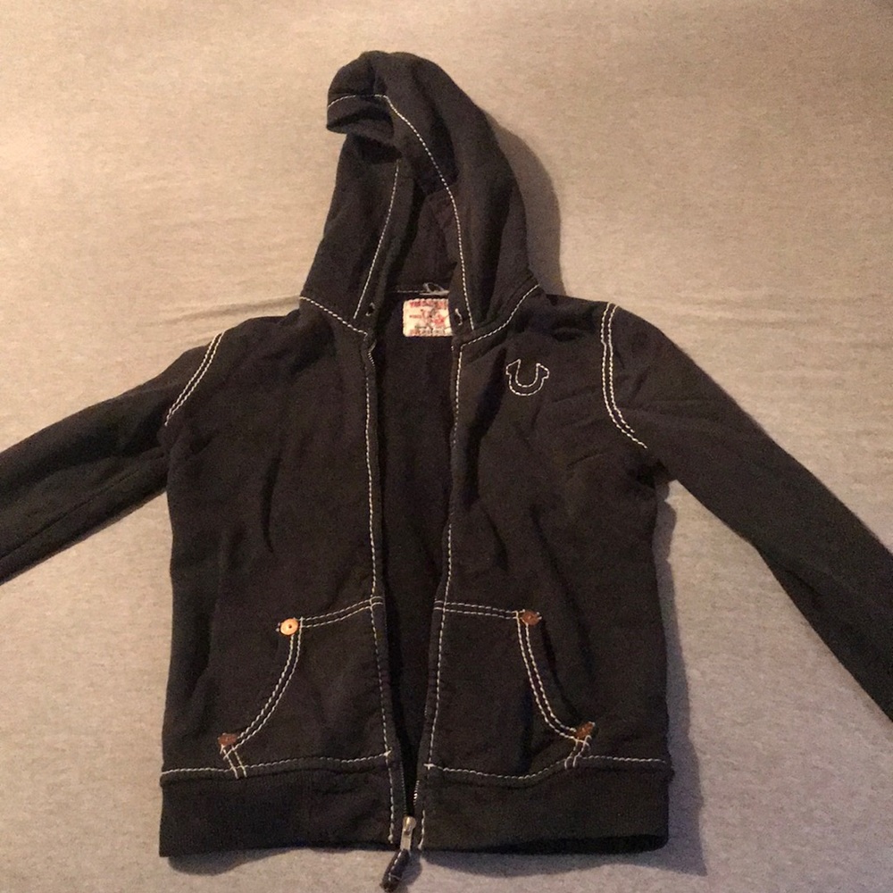 TRUE RELIGION sweatshirt hoodie zip up Long sleeve